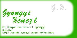 gyongyi wenczl business card