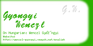 gyongyi wenczl business card